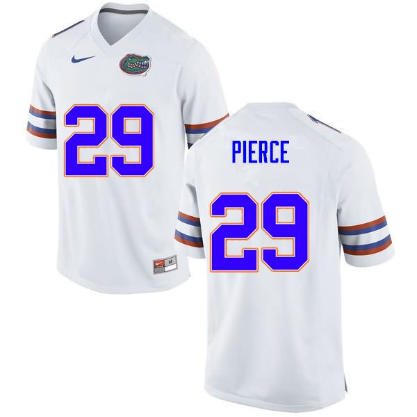 Men's NCAA Florida Gators Dameon Pierce #29 Stitched Authentic Nike White College Football Jersey LPH8365ND